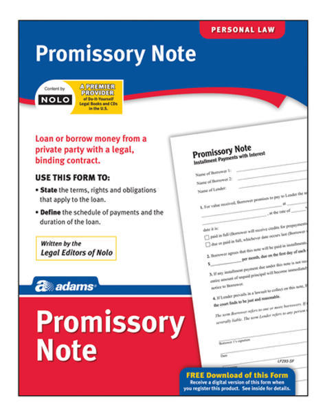 ABFLF293 Promissory Note, Forms and Instructions