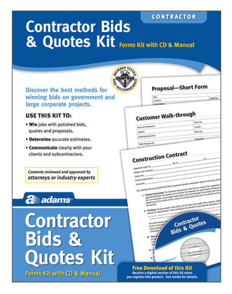 ABFPK113 Contractor Bids & Quotes, Forms and Instructions