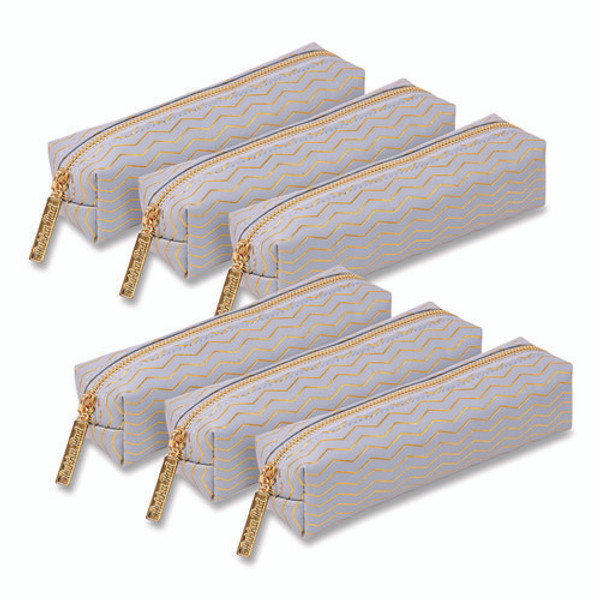 Pencil Case, 8.07 X 2.36 X 2.55, Blue, 6/pack