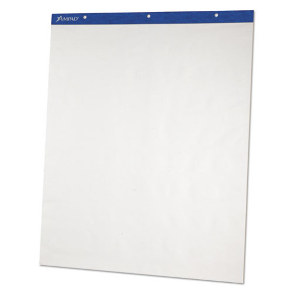 TOP24028 Ampad® Flip Charts/Easel Pads, 27 x 34; 3 hole Drilled, UnRuled,  50 Sheets