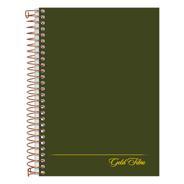 TOP20801R Ampad® Gold Fibre® Personal Notebook, 5" x 7", College Ruled, Green Cover, 100 Sheets