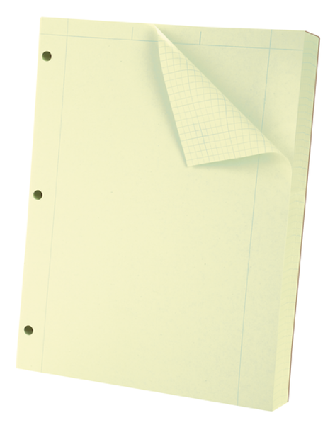 TOP26145 Oxford Engineering Computation Filler Paper, 3 Hole Punched, 8 1/2" x 11", Greentitnt, 5 Sq. / In., 500 Sheets