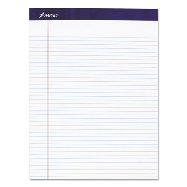 TOP20315 Ampad® Legal Ruled Pad, 8-1/2" x 11", Narrow Ruled, White, 50 SH/PD, 4 PD/PK