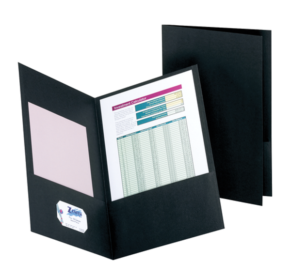 OXF5012705 Legal Twin Pocket Folders, Letter Size, Black