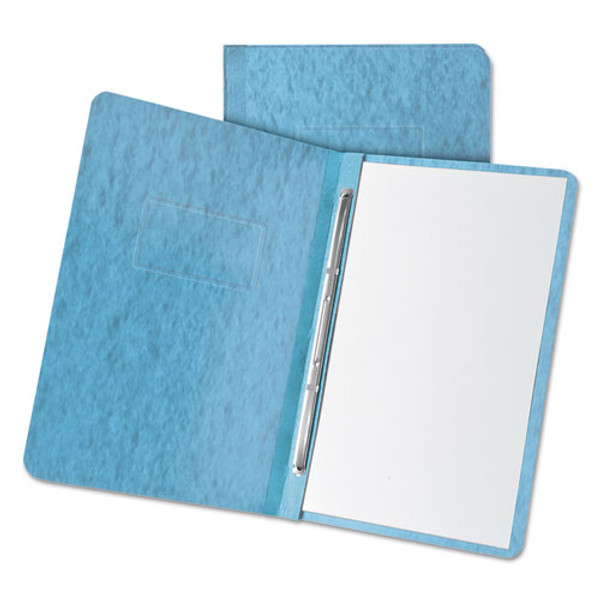 OXF12901 Pressboard Report Covers With Reinforced Side Hinge, Letter Size, Light Blue