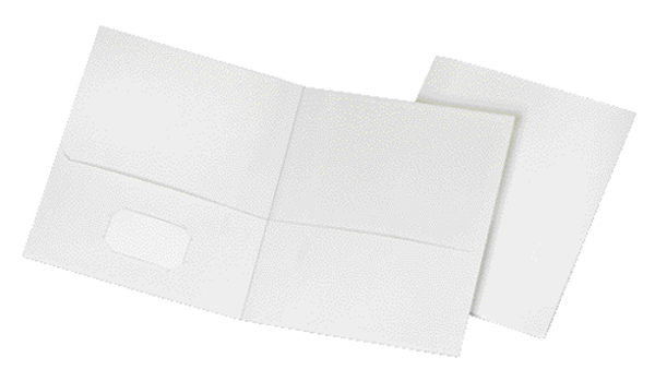 OXF50760 School Grade Two Pocket Portfolio, White, 25 Pack