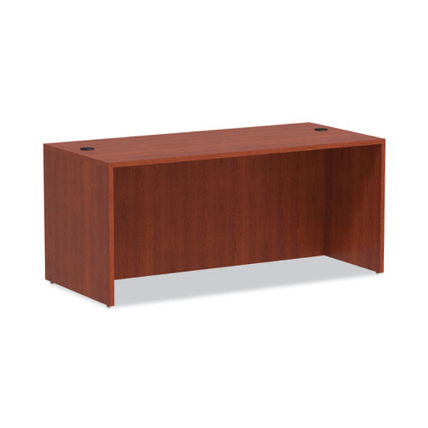 Alera Valencia Series Straight Front Desk Shell, 65" X 29.5" X 29.63", Medium Cherry