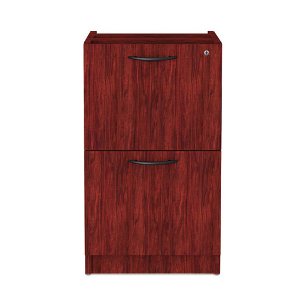 Alera Valencia Series Full Pedestal File, Left Or Right, 2 Legal/letter-size File Drawers, Mahogany, 15.63" X 20.5" X 28.5"