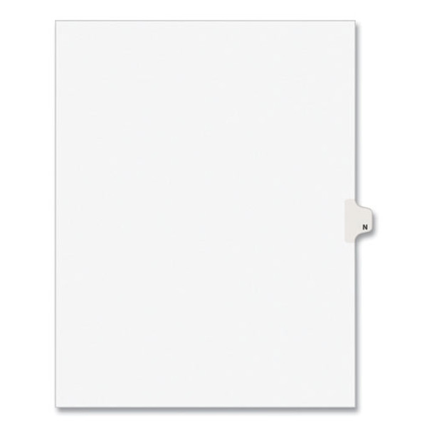 Preprinted Legal Exhibit Side Tab Index Dividers, Avery Style, 26-tab, N, 11 X 8.5, White, 25/pack, (1414)