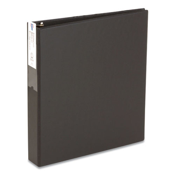 Economy Non-view Binder With Round Rings, 3 Rings, 1.5" Capacity, 11 X 8.5, Black, (4401)