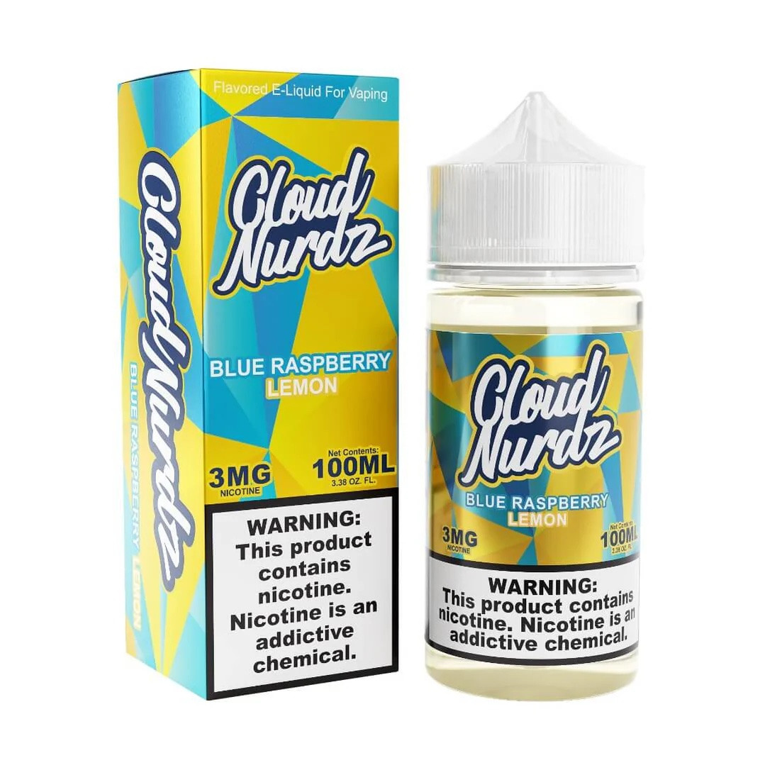 Cloud Nurdz Iced Blue Raspberry Lemon 100ml Vape Juice