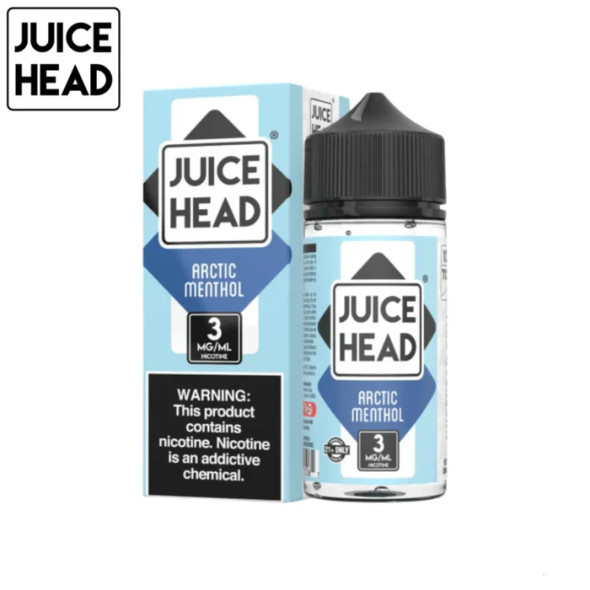 Juice Head Arctic Menthol 100ML bottle and box Juice Head Arctic Menthol 100ML bottle and box