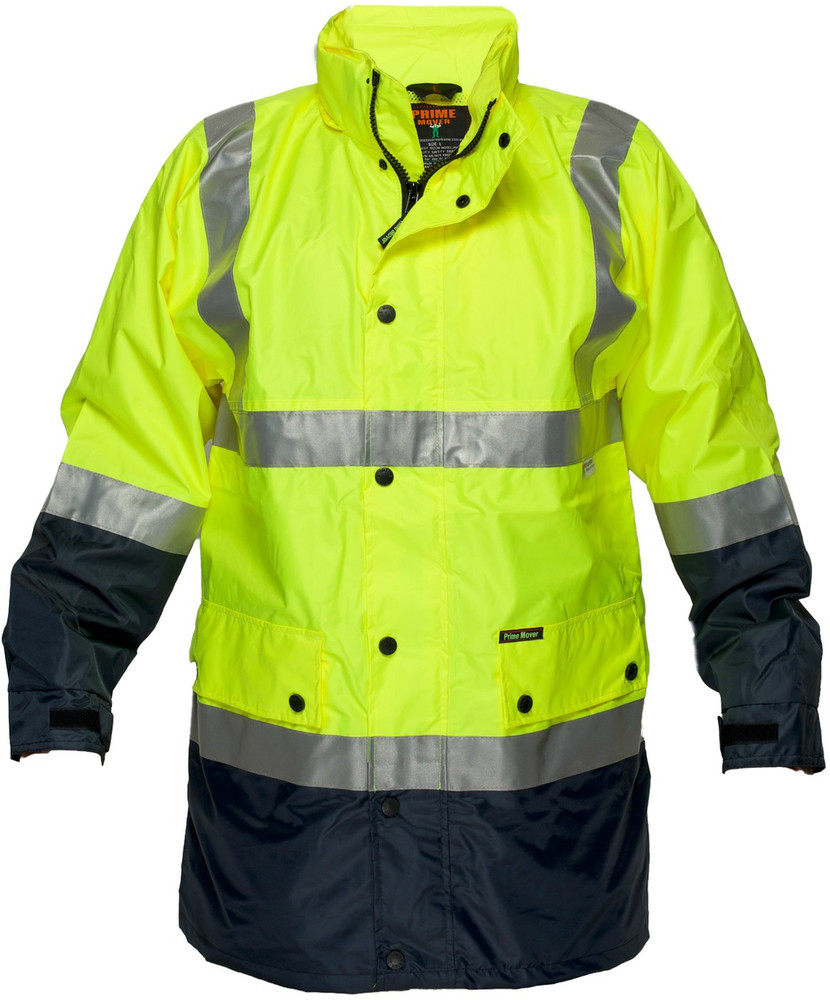 Long Wet Weather Jacket YLW/NVY 3M Reflective (2XLarge) - Euro Signs ...