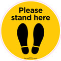 Please stand here 250mm OD Floor Graphic Decal