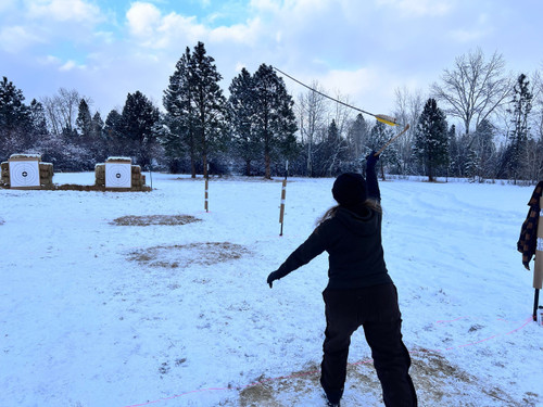 Snow throw here we go!