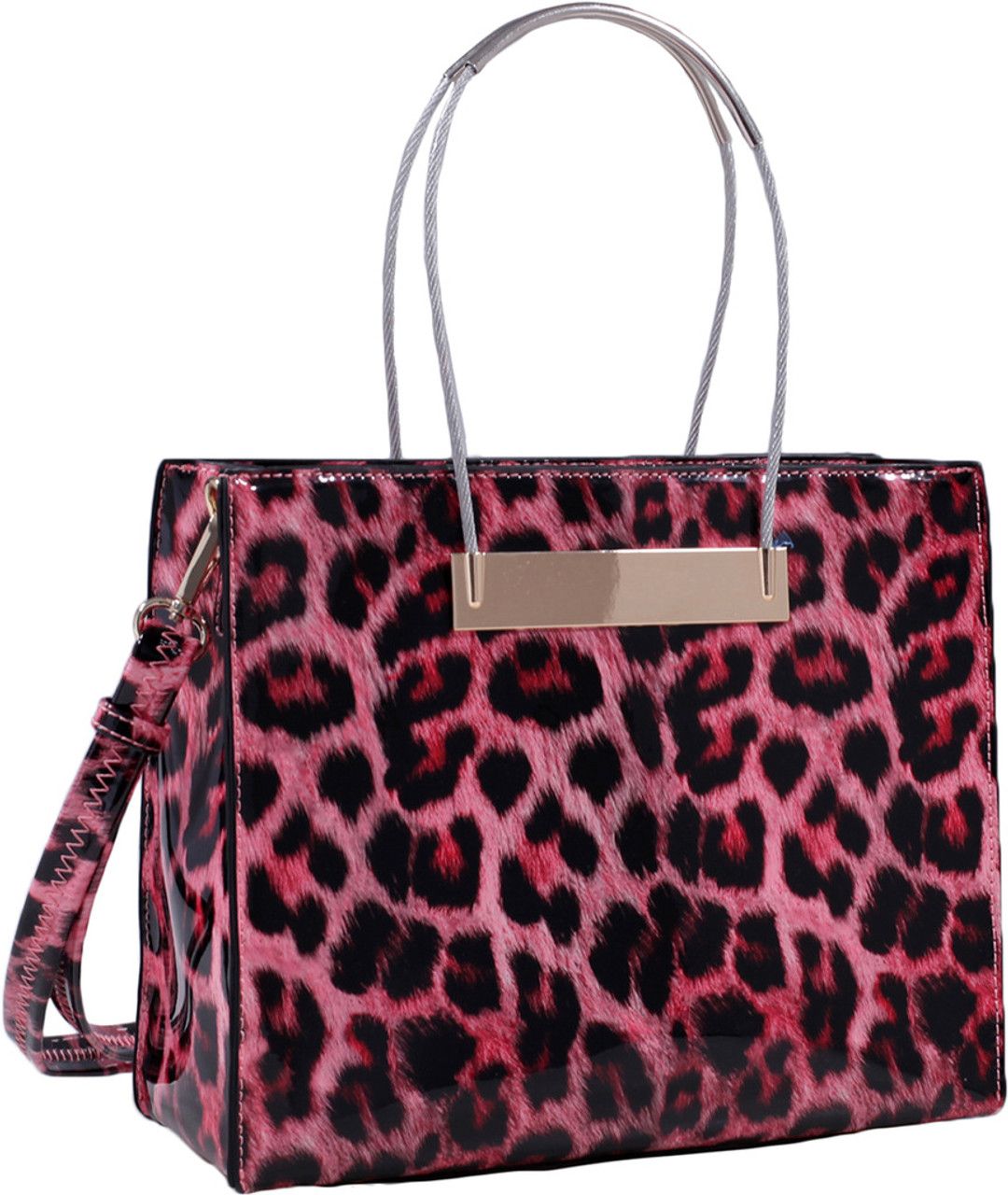 red leopard print purse