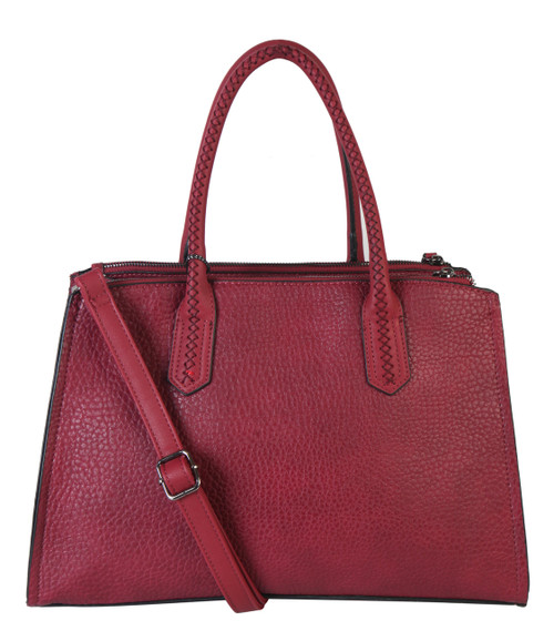 Jaime Burgundy Wine Designer-Inspired Adjustable Shoulder Bag Satchel ...