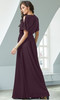 Long Maxi Dress Casual Summer Sundress Sexy Short Sleeve Gown - NT075