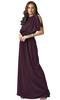 Long Maxi Dress Casual Summer Sundress Sexy Short Sleeve Gown - NT075