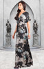 KOH KOH V-neck Kimono Floral Print Maxi Dress - DAN001_A040