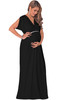 KOH KOH Long Maternity Baby Shower Maxi Dress Gown  - NT278