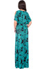 KOH KOH Long Floral Printed Short Sleeve Sexy Sundress Maxi Dress - NT075_A016