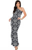 KOH KOH Womens Long One Shoulder Semi Formal Cocktail Evening Print Maxi Dress - NT169_A039