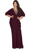 KOH KOH Womens Long Abaya Moroccan Boutique Maxi Dress Gown - NT146