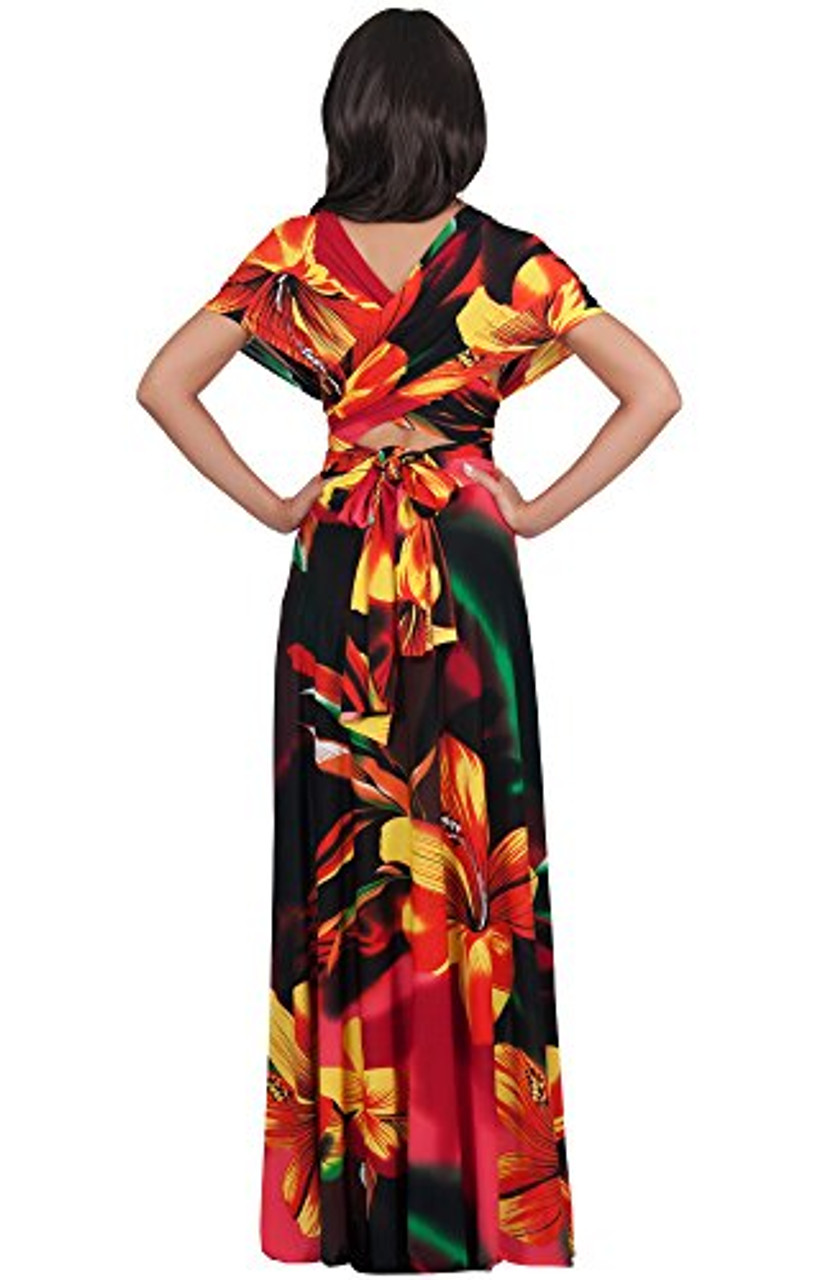 住まい/暮らし/子育て Floral Sexy Long Gown KOH KOH Long Floral Summer Sexy Party Maxi Dress - NT072