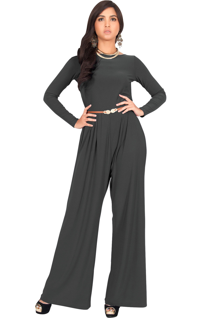 wide leg evening jumpsuit