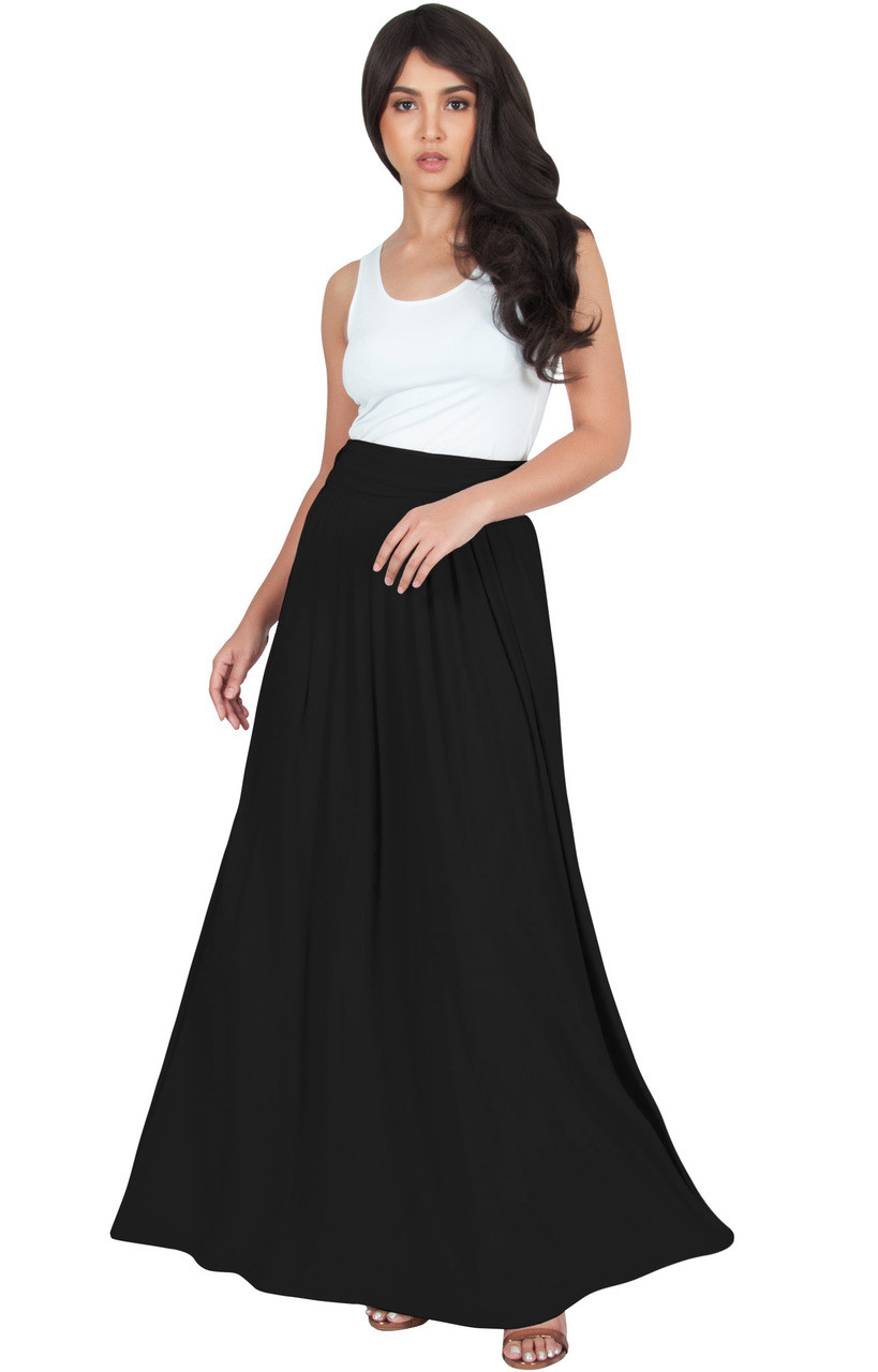 formal black maxi skirt