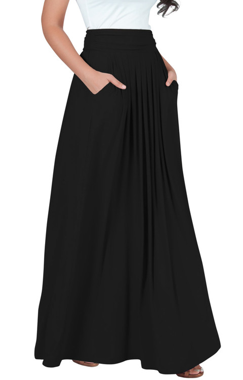 KOH KOH Long Vintage Work Office Flowy Maxi Skirt - NT325 - KOH KOH ...