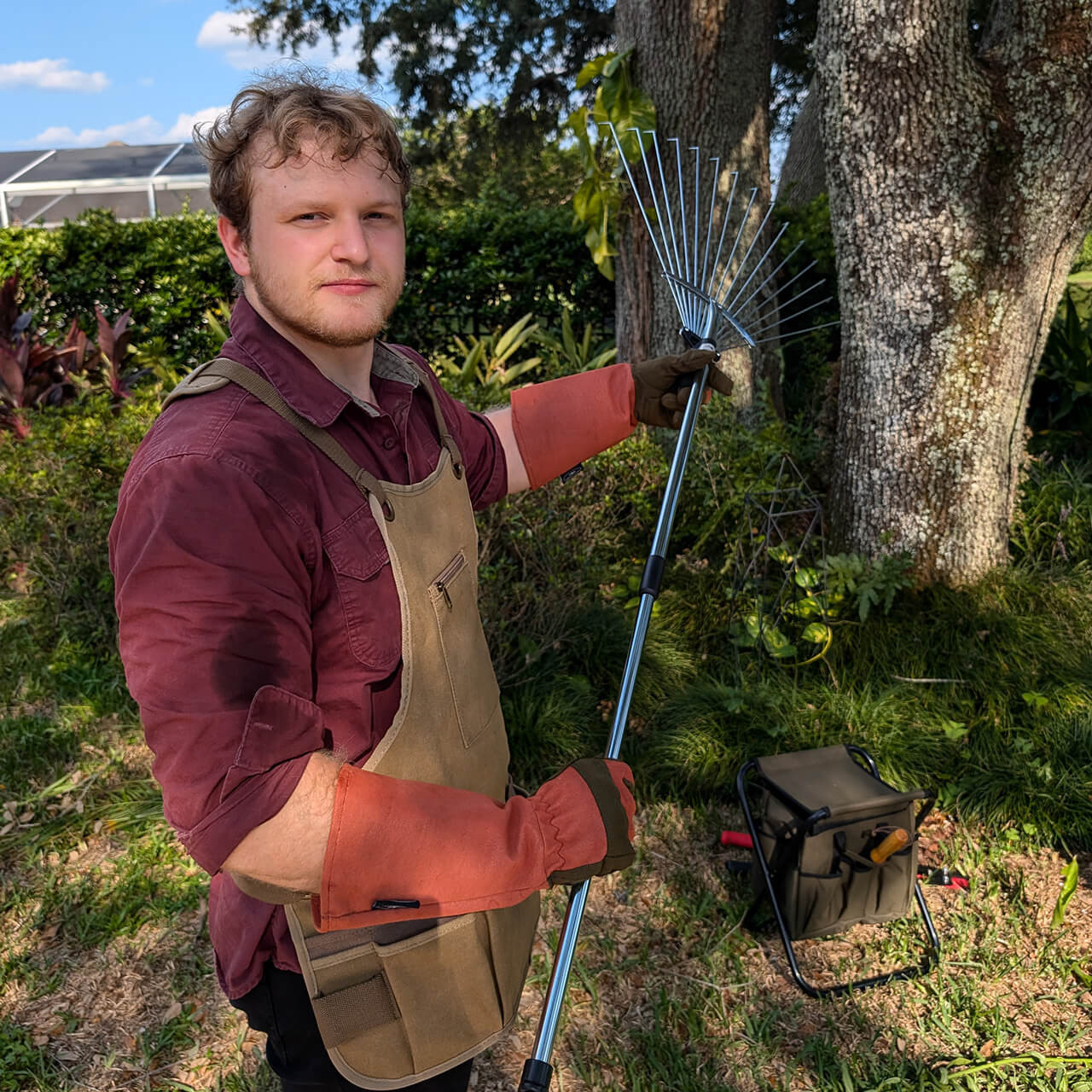 Telescopic Leaf Rake - Thumbnail 3