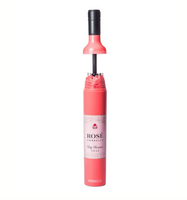 Rose Labeled Wine Bottle Umbrella
