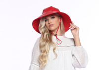 Vinrella Rain and Sun Hat - Red Patent