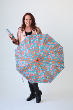 Teal Tango Bottle Umbrella