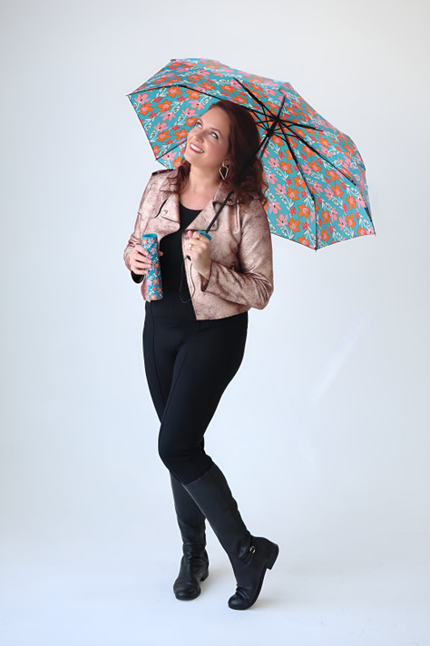 Teal Tango Bottle Umbrella