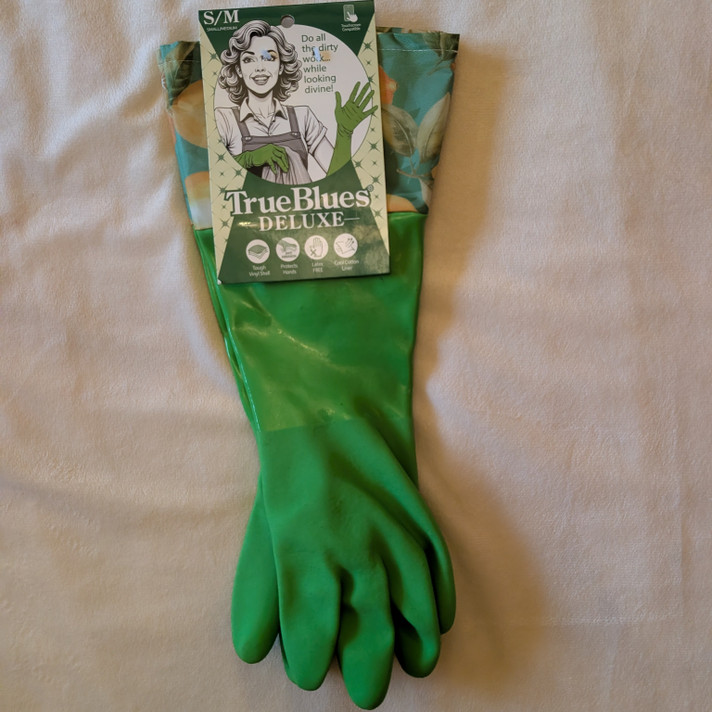 True Blues Deluxe Dishwashing Gloves- Lemon Love