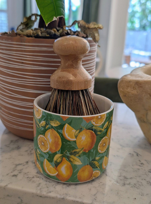 Ceramic Crock Soap Dish Lemon Love