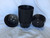 Lot of 20, Five Inch Black Plastic Bulb Pans