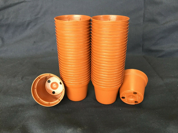 Plastic Flower Pots, 5 cm. Poppelmann TO5, Lot of 50 new