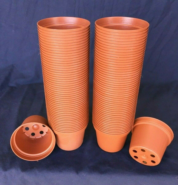 Plastic Flower Pots, TO7.5 Poppelmann 7.5 cm. (ap. 3") Lot of 100 New