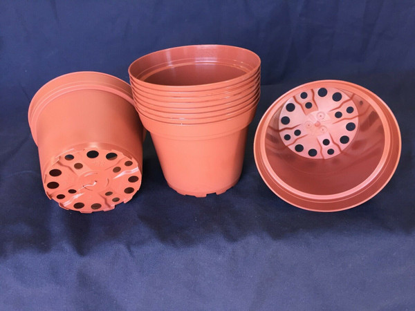 Plastic Flower Pots, TO10D TC, Poppelmann 10cm. (ap. 4") Lot of 10 New