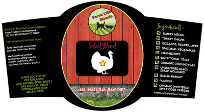 FarmLife Select Raw Blend - Frozen (Select 1, 2 or 4 Pound Container Below)