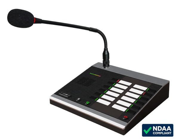 ZYCOO EM12 IP Paging Microphone Console with 12 Zone Keys