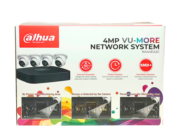4MP IP E-VU Security System (4 Cameras)