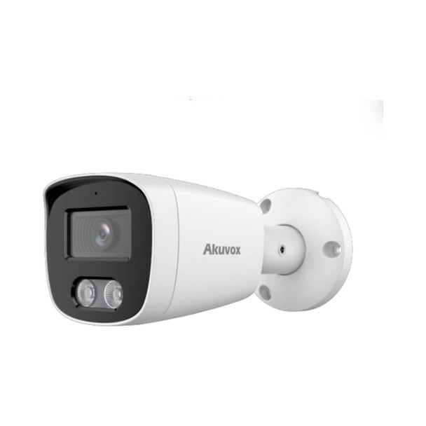 Akuvox VC50T 5MP outdoor PoE bullet IP camera in white with dual LED illumination