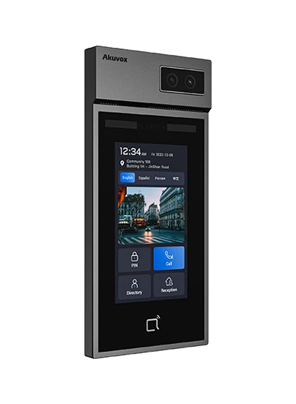 5" touch screen
Two-way audio communication over IP networks with Echo cancel Feature
Multi-way access feature including: Face,Card,PIN,BLE & QR Code
Support expandable module: LTE or Fingerprint or induction Loo