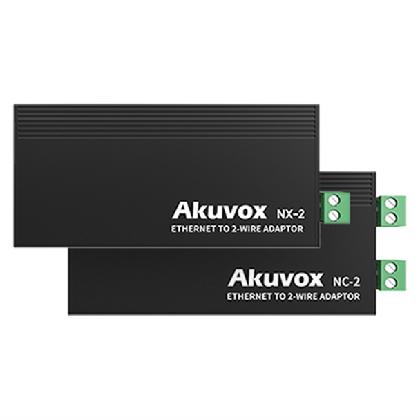Akuvox 2-Wire Adapter Kit (NC-2 + NX-2) – PoE Output & Long-Distance