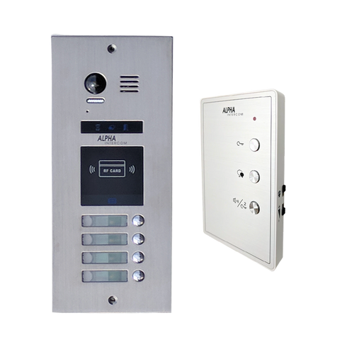 4 apts Vandal proof audio kit - Alpha Intercom